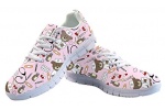 Coloranimal-Teens-Girls-Casual-DailyShoes-Comfortable-Breathable-Lace-Up-Sneakers-Pink-Nurse-Bear-Printed-Lace-Up-Tennis-Footwear-Air-Cushion-Lightweight-Flats-0-0