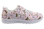 Coloranimal-Teens-Girls-Casual-DailyShoes-Comfortable-Breathable-Lace-Up-Sneakers-Pink-Nurse-Bear-Printed-Lace-Up-Tennis-Footwear-Air-Cushion-Lightweight-Flats-0-1