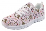 Coloranimal-Teens-Girls-Casual-DailyShoes-Comfortable-Breathable-Lace-Up-Sneakers-Pink-Nurse-Bear-Printed-Lace-Up-Tennis-Footwear-Air-Cushion-Lightweight-Flats-0