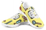 POLERO-Cartoon-Nurse-Bear-Zapatillas-para-Enfermera-para-Mujer-Hombre-con-Cordones-Transpirables-para-Correr-36-45-EU-Color-Amarillo-Talla-36-EU-0