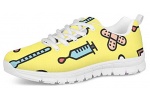 POLERO-Cartoon-Nurse-Bear-Zapatillas-para-Enfermera-para-Mujer-Hombre-con-Cordones-Transpirables-para-Correr-36-45-EU-Color-Amarillo-Talla-36-EU-0-2