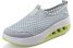 Ailishabroy sport zapatillas sin cordones gris verde 