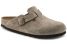 Birkenstock boston suede leather zuecos suela corcho ante gris taupe 