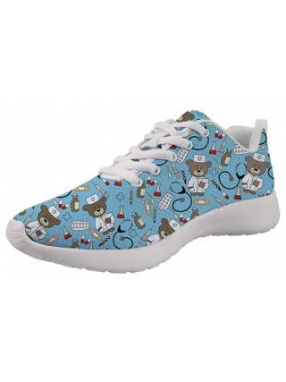 Showudesigns Bear Nurse Blue - Zapatilla de enfermera 