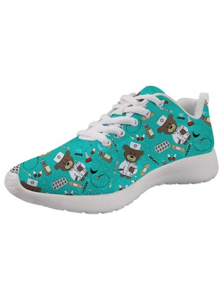 Showudesigns Bear Nurse Green - Zapatilla de enfermera 