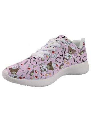 Showudesigns Bear Nurse Pink - Zapatilla de enfermera 