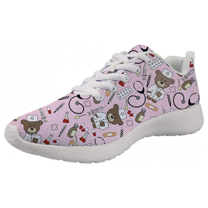 Showudesigns Bear Nurse Pink - Zapatilla de enfermera 