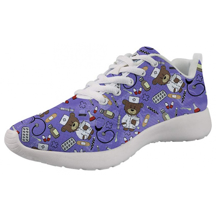 Showudesigns Bear Nurse Purple - Zapatilla de enfermera 