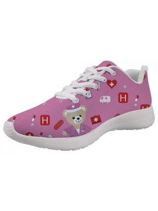 Showudesigns Bear Pink - Zapatilla de enfermera 