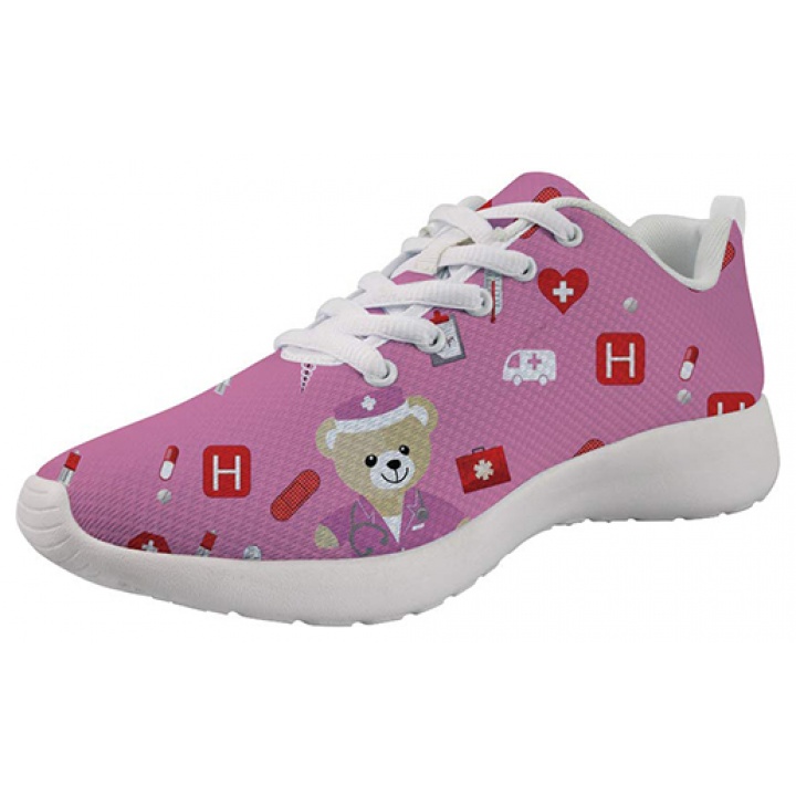 Showudesigns Bear Pink - Zapatilla de enfermera 