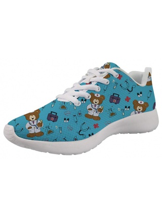 Showudesigns Nurse Bear turquoise - Zapatilla de enfermera 