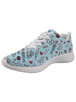 Showudesigns Nurse Print Blue - Zapatilla de enfermera 