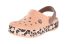 Zueco estampado crocband leopard crocs dorado 