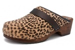 Gunnels Falun Leopardo Marrón/Negro - Zueco estampado 