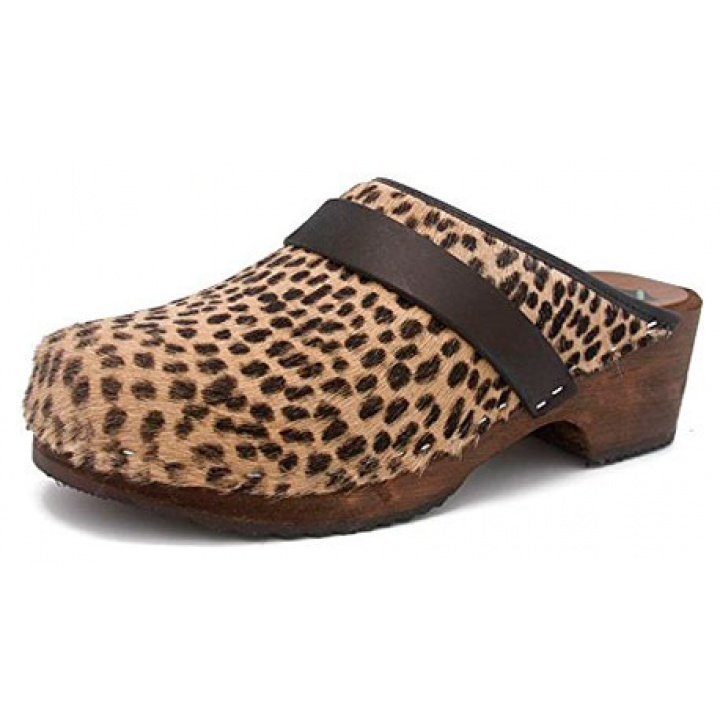 Gunnels Falun Leopardo Marrón/Negro - Zueco estampado 