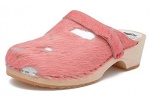 Gunnels Falun Vaca Rosa/Plata - Zueco estampado 