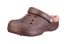 Zueco invierno baya forro crocs marron 