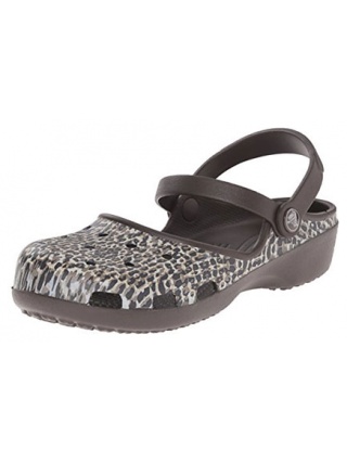 Crocs Karin Leopard - Zueco de mujer 